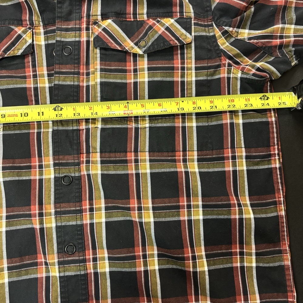 DULUTH TRADING CO Men's Sz L Black Plaid Shirt Snap Up Casual Outdoors - Picture 7 of 8